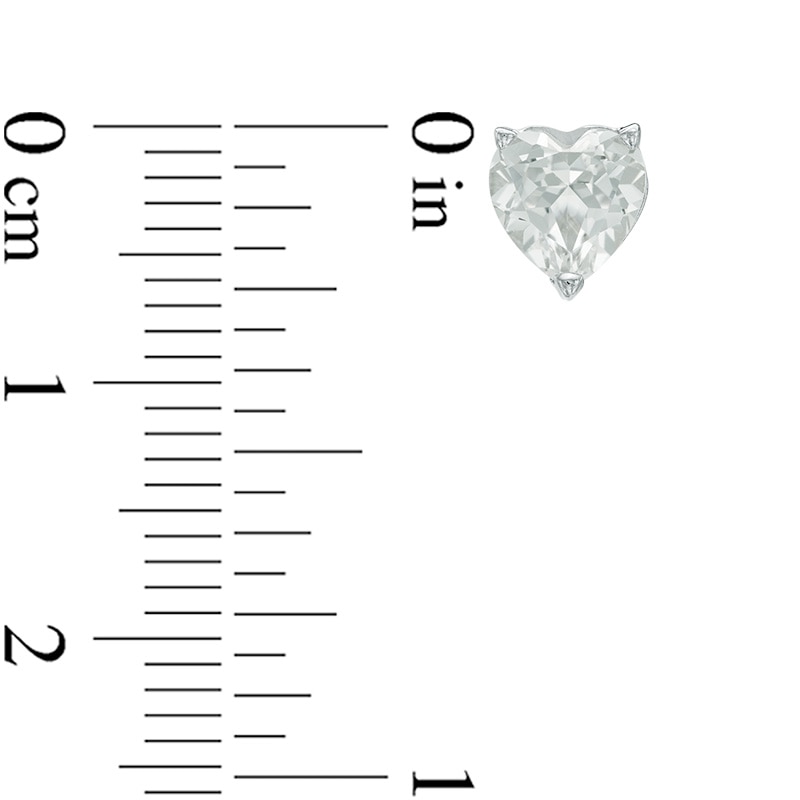Main Image 2 of 6.0mm Lab-Created White Sapphire Three Pair Stud Earrings Set in Sterling Silver