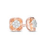 Thumbnail Image 0 of 1/20 CT. T.W. Composite Diamond Poppy Flower Stud Earrings in 10K Rose Gold