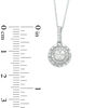 Thumbnail Image 2 of 1/3 CT. T.W. Composite Diamond Frame Pendant in 10K White Gold