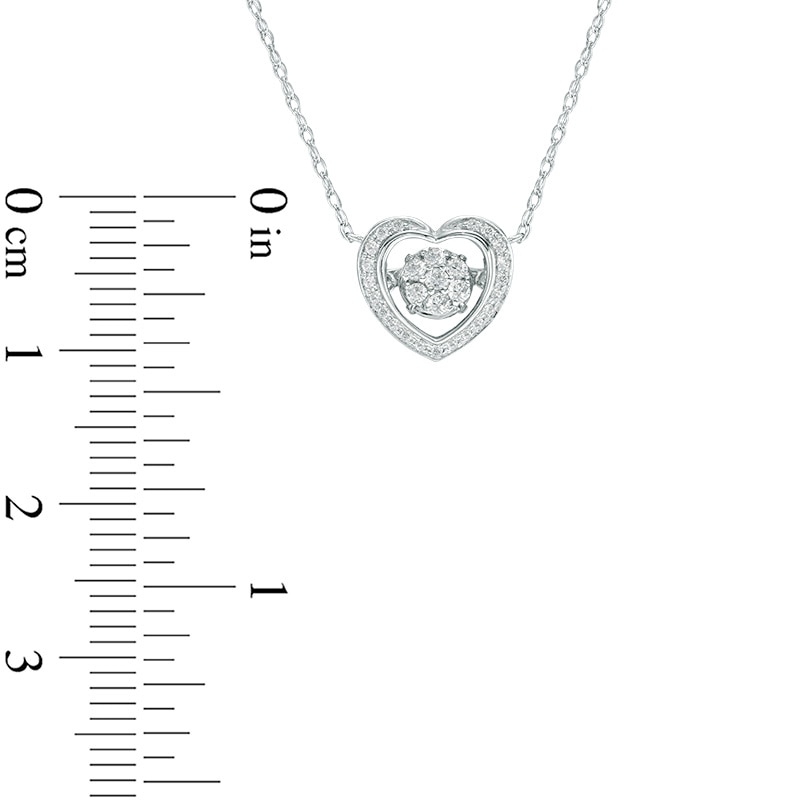 1/4 CT. T.W. Composite Diamond Key to My Heart Necklace in 10K White Gold