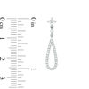 Thumbnail Image 2 of 1/3 CT. T.W. Diamond Open Pear-Shaped Drop Earrings in Sterling Silver