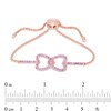 Thumbnail Image 2 of Amethyst Interlocking Heart Bolo Bracelet in Sterling Silver with 18K Rose Gold Plate - 9.0"