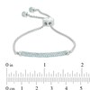 Thumbnail Image 1 of Swiss Blue Topaz and Lab-Created White Sapphire Bar Bolo Bracelet in Sterling Silver - 9.0"