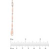 Thumbnail Image 2 of Oval Morganite and Diamond Accent Station Bracelet in Sterling Silver with 14K Rose Gold Plate - 7.25"