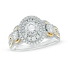 Thumbnail Image 0 of 1-1/4 CT. T.W. Diamond Layered Frame Past Present Future® Engagement Ring in 14K Two-Tone Gold