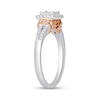 Thumbnail Image 2 of 1/2 CT. T.W. Princess-Cut Quad Diamond Frame Collar Split Shank Ring in 10K Two-Tone Gold