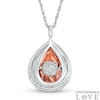 Thumbnail Image 0 of 1/6 CT. T.W. Composite Diamond Teardrop Pendant in 10K Two-Tone Gold
