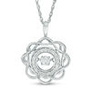 Thumbnail Image 1 of 1/5 CT. T.W. Diamond Frame Orbit Pendant in 10K White Gold
