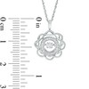 Thumbnail Image 2 of 1/5 CT. T.W. Diamond Frame Orbit Pendant in 10K White Gold