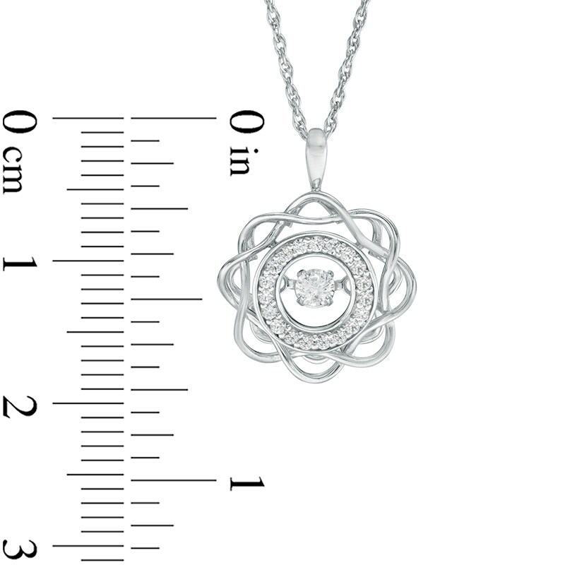 Main Image 2 of 1/5 CT. T.W. Diamond Frame Orbit Pendant in 10K White Gold
