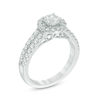 Thumbnail Image 1 of Celebration Ideal 1-1/5 CT. T.W. Diamond Frame Double Row Engagement Ring in 14K White Gold (I/I1)