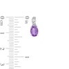 Thumbnail Image 4 of Oval Amethyst and Lab-Created White Sapphire Pendant, Earrings and Ring Set in Sterling Silver - Size 7