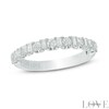 Thumbnail Image 1 of Vera Wang Love Collection 5/8 CT. T.W. Baguette and Round Diamond Alternating Wedding Band in 14K White Gold