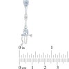 Thumbnail Image 2 of Oval Aquamarine Bamboo Bracelet in Sterling Silver - 7.25"