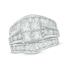 Thumbnail Image 0 of 3-3/8 CT. T.W. Quad Princess-Cut Diamond Bridal Set in 14K White Gold