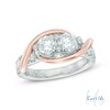 Thumbnail Image 1 of Ever Us® 2 CT. T.W. Two-Stone Diamond Swirl Band in 14K Two-Tone Gold