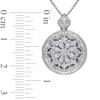 Thumbnail Image 2 of 1/10 CT. T.W. Diamond Flower Vintage-Style Medallion Locket Pendant in Sterling Silver