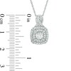 Thumbnail Image 2 of 1/2 CT. T.W. Diamond Double Cushion Frame Twist Pendant in 10K White Gold