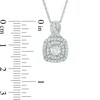 Thumbnail Image 1 of 1/2 CT. T.W. Diamond Double Cushion Frame Twist Pendant in 10K White Gold