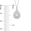 Thumbnail Image 2 of 1/4 CT. T.W. Diamond Double Frame Teardrop Pendant in 10K White Gold