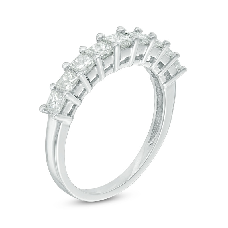 Main Image 2 of 1 CT. T.W. Princess-Cut Diamond Anniversary Band in 10K White Gold