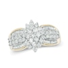 Thumbnail Image 0 of 1 CT. T.W. Round and Baguette-Cut Multi-Diamond Engagement Ring in 14K Gold