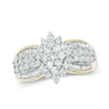 Thumbnail Image 1 of 1 CT. T.W. Round and Baguette-Cut Multi-Diamond Engagement Ring in 14K Gold