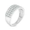 Thumbnail Image 1 of 1 CT. T.W. Diamond Vintage-Style Three Row Band in 14K White Gold