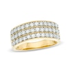 Thumbnail Image 0 of 1 CT. T.W. Diamond Vintage-Style Three Row Band in 14K Gold