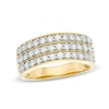 Thumbnail Image 1 of 1 CT. T.W. Diamond Vintage-Style Three Row Band in 14K Gold