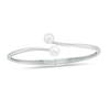 Thumbnail Image 0 of 7.5 - 8.0mm Cultured Freshwater Pearl Hinged Cuff in Sterling Silver