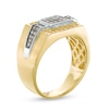 Thumbnail Image 2 of 5/8 CT. T.W. Enhanced Yellow and Champagne Square Composite Diamond Ring in 10K Gold