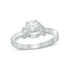 Thumbnail Image 0 of 3/4 CT. T.W. Diamond Collared Engagement Ring in 14K White Gold