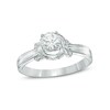 Thumbnail Image 0 of 3/4 CT. T.W. Diamond Collared Engagement Ring in 14K White Gold