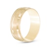 Thumbnail Image 2 of 8.0mm Comfort-Fit Milgrain Wedding Band in 14K Gold - Size 10
