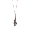 Thumbnail Image 1 of EFFY™ Collection 1-1/5 CT. T.W. Black, Champagne and White Diamond Teardrop Pendant in 14K Rose Gold