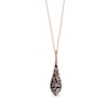 Thumbnail Image 0 of EFFY™ Collection 1-1/5 CT. T.W. Black, Champagne and White Diamond Teardrop Pendant in 14K Rose Gold