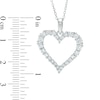 Thumbnail Image 2 of Lab-Created White Sapphire Heart Pendant in Sterling Silver