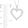 Thumbnail Image 1 of Lab-Created White Sapphire Heart Pendant in Sterling Silver