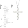Thumbnail Image 2 of 2.5-3.0mm Freshwater Cultured Pearl Cross Pendant in Sterling Silver