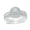 Thumbnail Image 0 of 1/2 CT. T.W. Diamond Double Frame Bridal Set in 10K White Gold