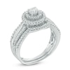 Thumbnail Image 1 of 1/2 CT. T.W. Diamond Double Frame Bridal Set in 10K White Gold