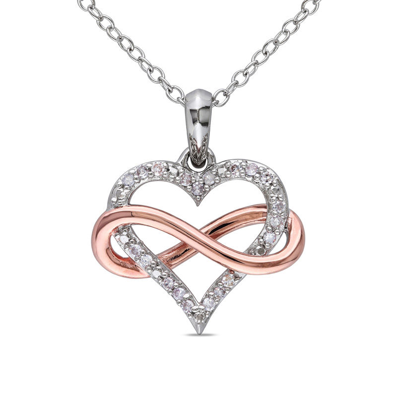 Heart infinity pendant sale