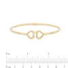 Thumbnail Image 1 of Sideways Heart Hinged Cuff in 10K Gold - 7.5"