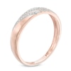 Thumbnail Image 2 of Men's Diamond Accent Comfort Fit Slant Wedding Band in 10K Rose Gold