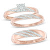 Thumbnail Image 3 of Men's Diamond Accent Comfort Fit Slant Wedding Band in 10K Rose Gold