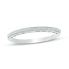 Thumbnail Image 1 of 1/15 CT. T.W. Diamond Vintage-Style Anniversary Band in 10K White Gold