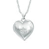 Thumbnail Image 1 of Diamond Accent Heart Locket in Sterling Silver