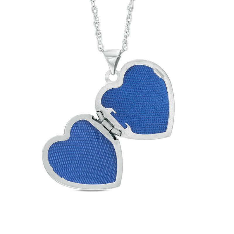 Floating Hearts Heart Locket in Sterling Silver