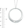 Thumbnail Image 1 of Polished Hoop Earrings and Circle Pendant Set in Sterling Silver